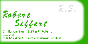 robert siffert business card