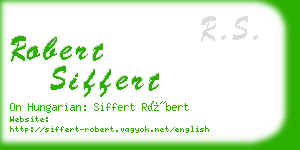 robert siffert business card